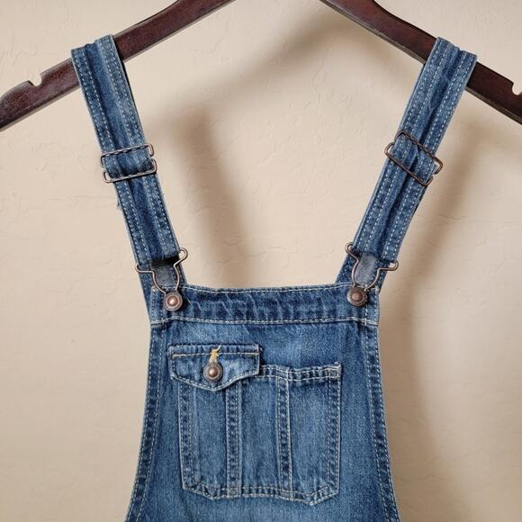 L.E.I. Rolled Cuff Denim Short Overalls - Picture 3 of 14